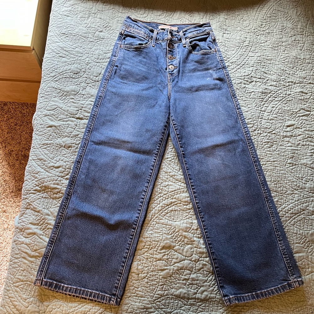 Levi’s Mile High Cropped wide leg jeans